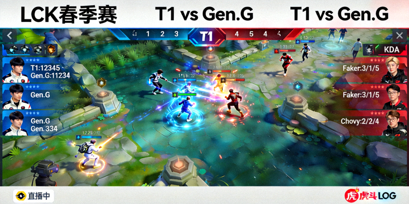 英雄联盟LCK春季赛T1对阵Gen.G比赛直播画面